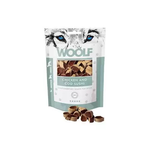 WOOLF Classic poch. Chicken and Cod Sushi 100g