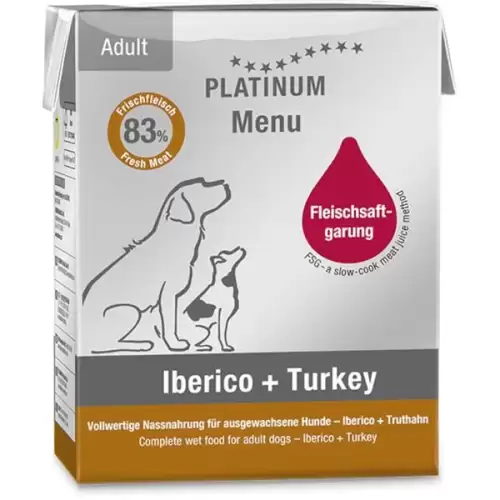  Platinum Dog Menu Iberico + Turkey 185 g