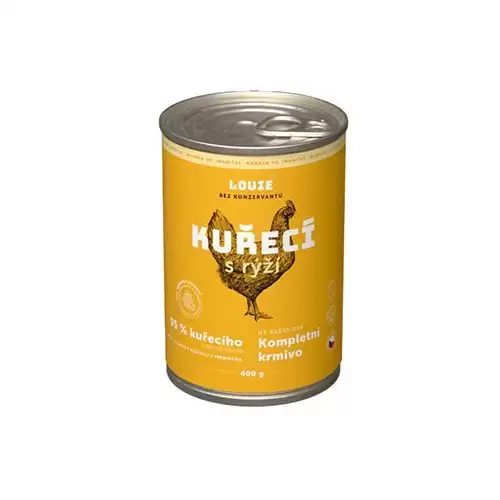 Louie Dog konz. Kuřecí s rýží a prebiotiky 400g