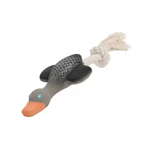 Divoká husa s bavlněným lanem, se zvukem, latex, HipHop 22 cm