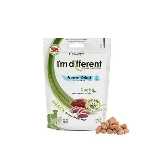 I´M DIFFERENT SNACK kachna - mrazem sušený pamlsek, 40 g