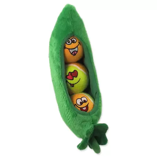 Hračka Dog Fantasy Crazy ball M set míčků pískací ve tvaru lusku 24cm