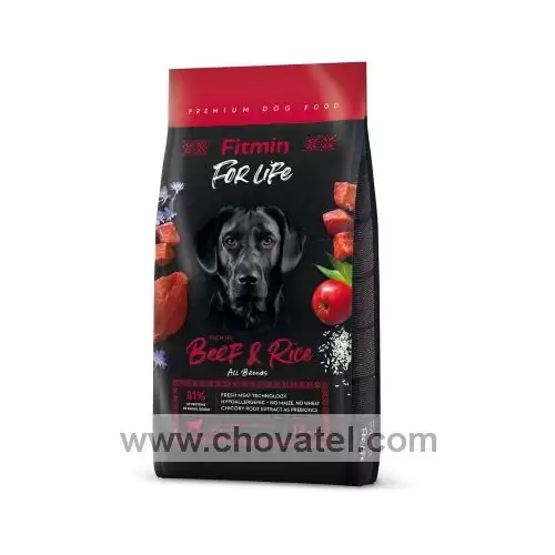 Fitmin dog For Life Beef & Rice 3 x 12kg
