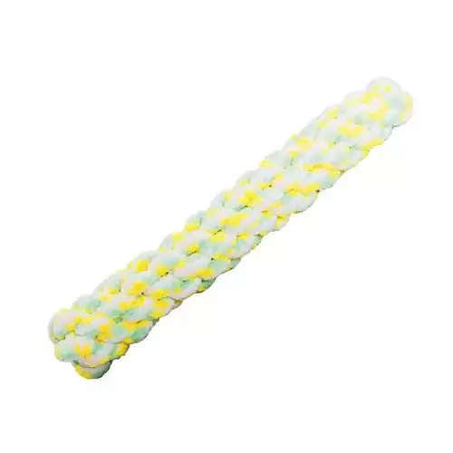 Hebký pletený pešek 25 cm, pistáciová, žlutá, bílá, HipHop Dog PLUSH