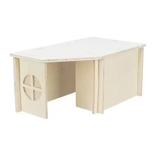 Skládací dřevěný domek HOLM 42 x 18 x 26 cm, např. morče, králík