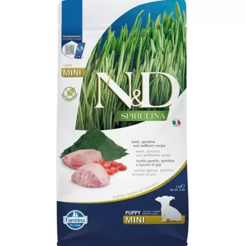  N&D SPIRULINA Dog GF Lamb & Wolfberry Puppy Mini 2 kg