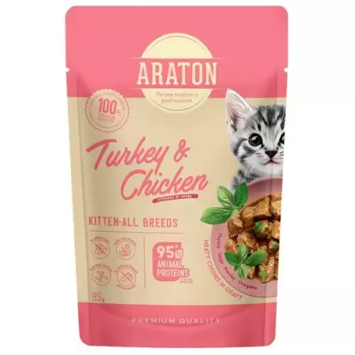  Araton Cat kaps. Kitten Turkey/Chicken 85 g