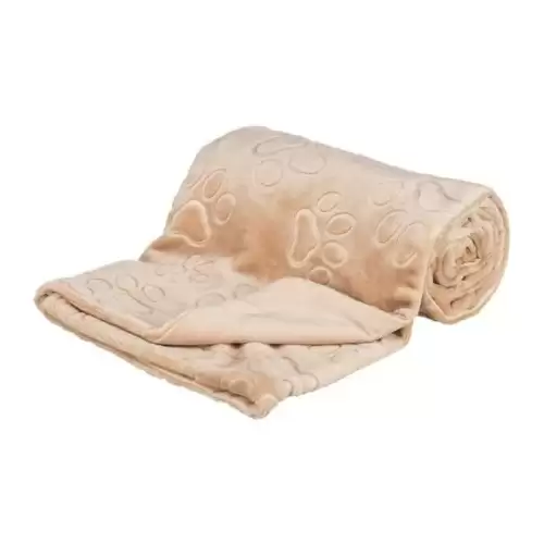 Plyšová deka BARRY, dvouvrstvý samet, béžová 150 x 100 cm