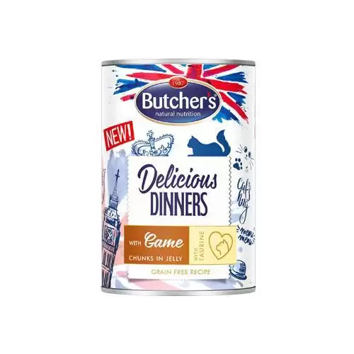 Butcher's Cat Delic.Dinners zvěřina v želé konz. 400g