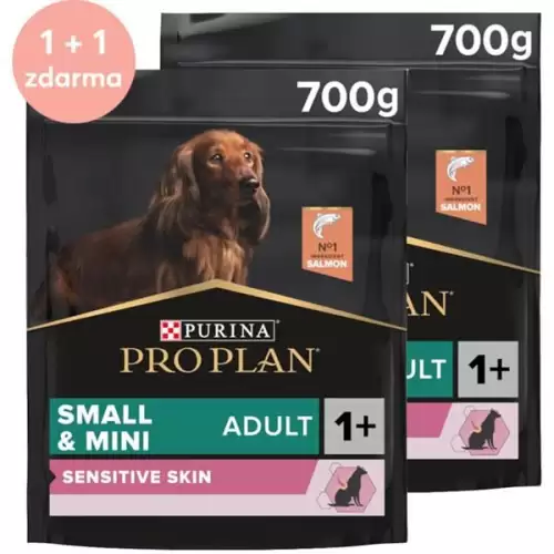  Pro Plan Dog Adult Small&Mini losos 700 g 1+1 zdarma