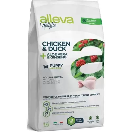  ALLEVA HOLISTIC Dog Dry Puppy/Junior Chicken Maxi 2kg