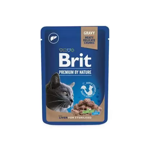 Brit Premium Cat kapsa Liver for Sterilised 100g