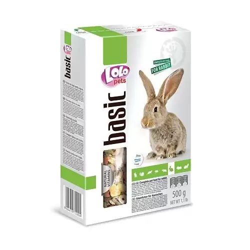 LOLO Foody kompletní krmivo pro králíky 500 g krabička