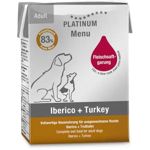  Platinum Dog Menu Iberico + Turkey 375 g