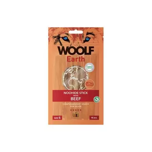 WOOLF Earth poch. NooHide S Sticks with Beef 90g