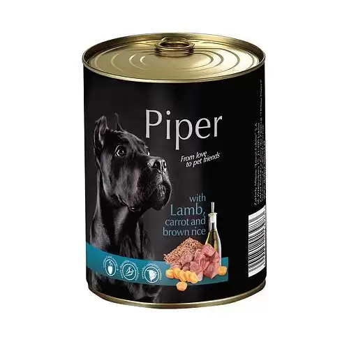 NEW PIPER s jehněčím a mrkví, konzerva pro psy 400 g