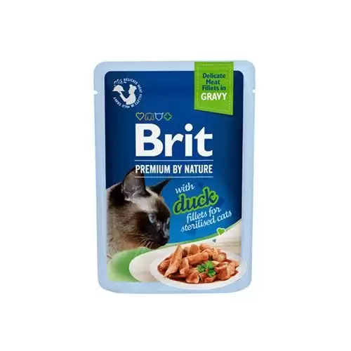 Brit Premium Cat D Fillets Gravy Duck Sterilised 85g