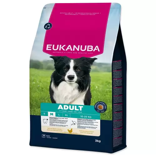 Krmivo EUKANUBA Adult Medium rich in fresh chicken 3kg