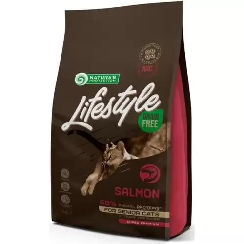  Nature's Protection Cat Dry LifeStyle GF Senior Salmon 1,5 kg