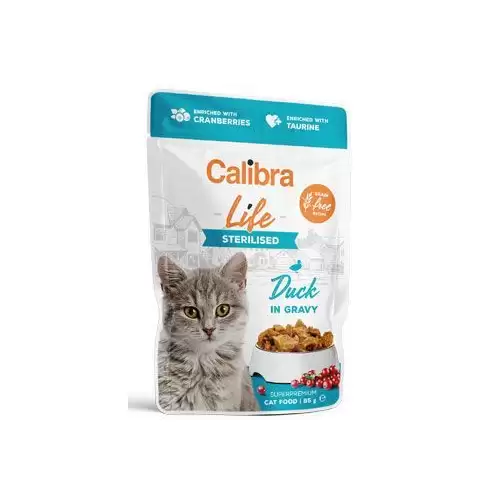 Calibra Cat Life kapsa Sterilised Duck in gravy 85g