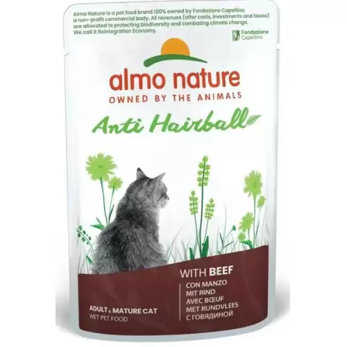  Almo Nature Daily Menu Functional cat kaps. Anti-Hairball hovězí 70g