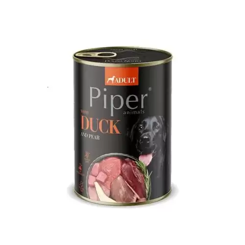 NEW PIPER s kachnou a hruškou, konzerva pro psy 400 g