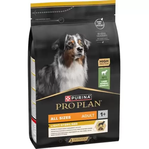  Pro Plan Dog Adult ALL SIZES Light/Sterilised jehně 3 kg