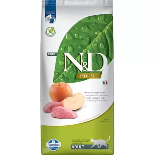  N&D PRIME Cat GF Wild Boar & Apple Adult 10 kg