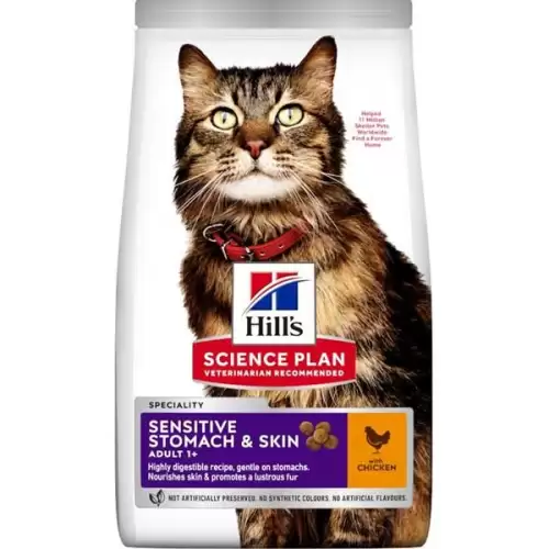  Hill's Science Plan Feline Adult Sensitive Stomach & Skin Chicken 7 kg
