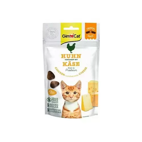GimCat Crunchy Snacks kuře se sýrem 50g
