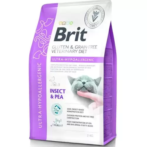  Brit Veterinary Diets Cat Ultra-hypoallergenic Insect 2 kg