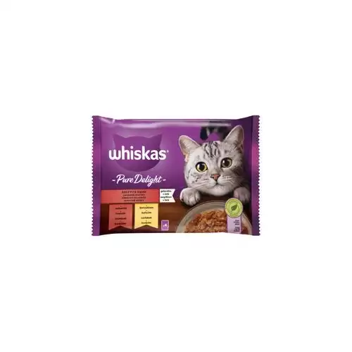 Whiskas kapsa Pure Delight klas.výběr v želé 4x85g