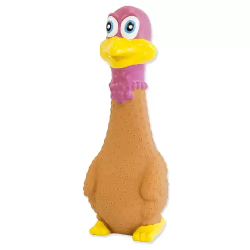 Hračka Dog Fantasy Latex Slepice kvokající mix 19cm