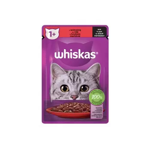 Whiskas kapsa Core hovězí ve šťávě 85g