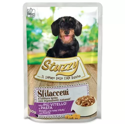 Kapsička STUZZY Speciality telecí s těstovinami 100g