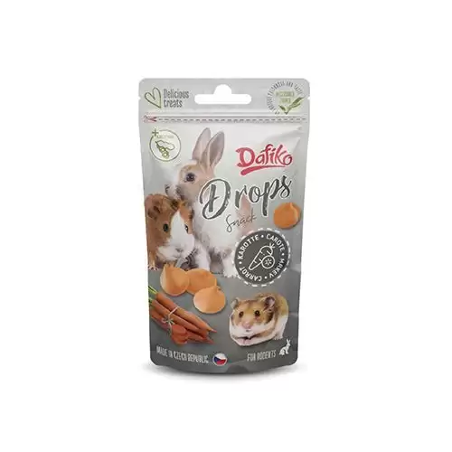 Dafiko drops pro hlodavce mrkev 75g