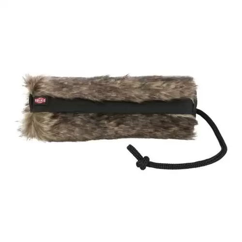 Tréninkový pešek - srst, plyš/polyester 6 x 20 cm, imitace králičí srst černá