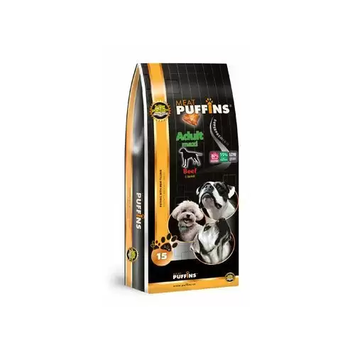 Puffins Dog Adult Maxi Beef 15kg