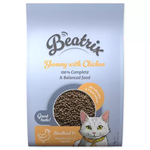 Krmivo Beatrix Sterilized s kuřecím 1,4kg