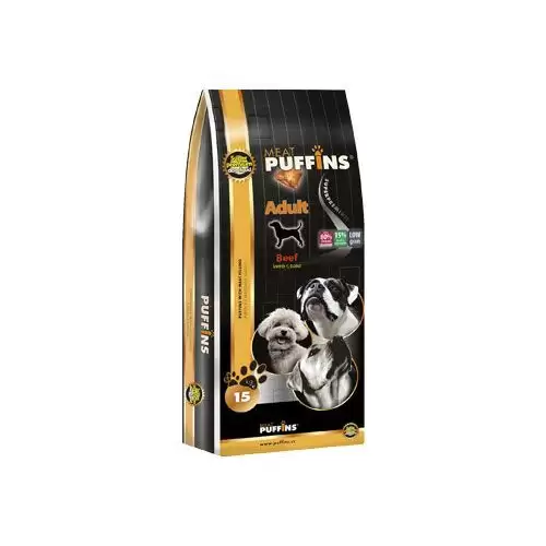 Puffins Dog Adult Beef 15kg