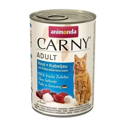 ANIMONDA konzerva CARNY Adult -hovězí, treska, petržel 400g