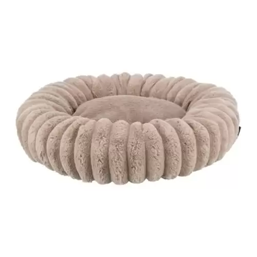 Kulatý pelech LONNI, manšestrový plyš, béžová ø 60 cm