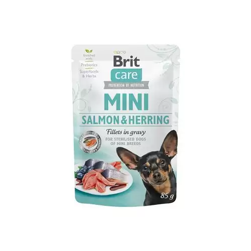 Brit Care Dog Mini Salmon&Herring steril fillets 85g