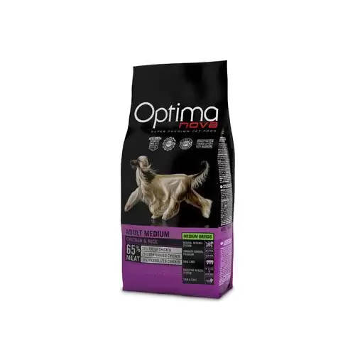 Optima Nova Dog Adult Medium Chicken&Rice 12kg
