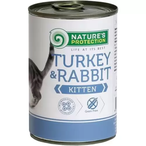  Nature's Protection Cat konz. Kitten krůta/králík 400 g