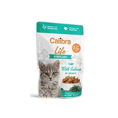 Calibra Cat Life kapsa Sterilised Salmon in gravy 85g