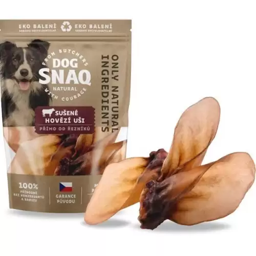  DOG SNAQ - Hovězí ucho sušené 3 ks