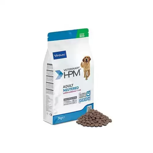 VET HPM Adult Dog Neutered Large&Medium 3kg NEW