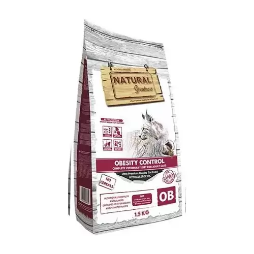 Natural Greatness OBESITY CONTROL veterinární dieta pro kočky 1,5 kg