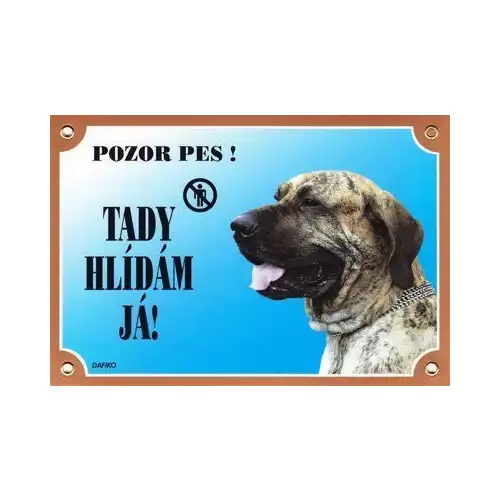 Barevná cedulka Pozor pes, Brazilská fila